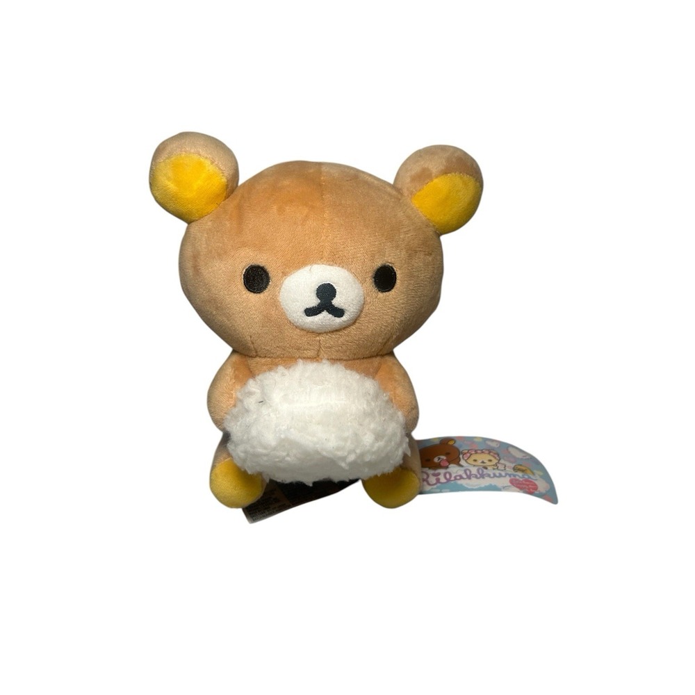 San-X Rilakkuma White Fluffy Heart Plush 14" Large Stuffed Animal Teddy Bear NWT